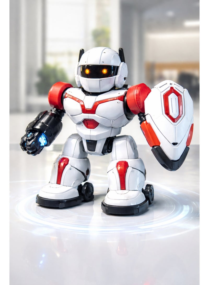 Interactive Action Robot Toy With 360° Rotation, Sound & Led Lights – Battery Operated – Suitable For Ages 3+ - Image 1